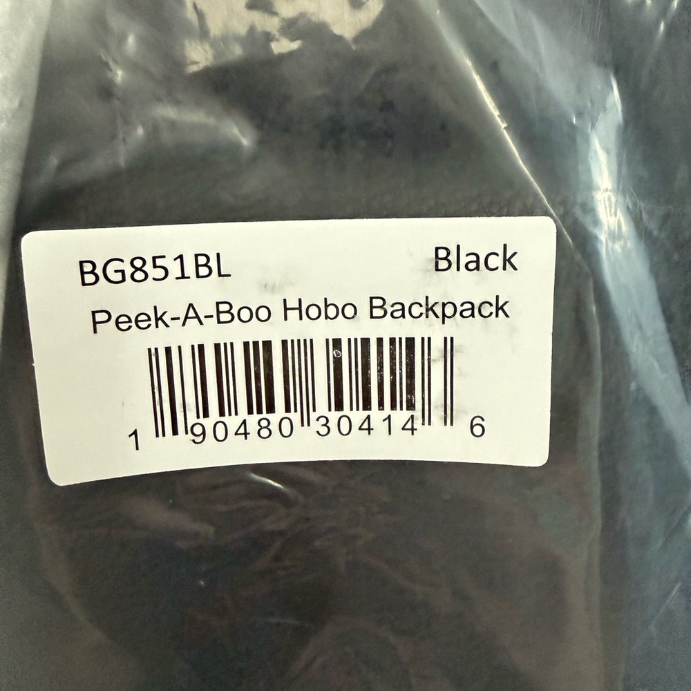 Twelvelittle Peek a Boo Hobo Backpack Black - Picture 3 of 3